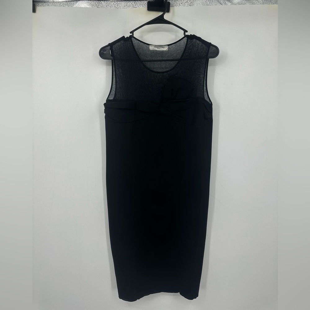Valentino Black Midi Dress Womens 46 US 10 | Q370 - Picture 2 of 15